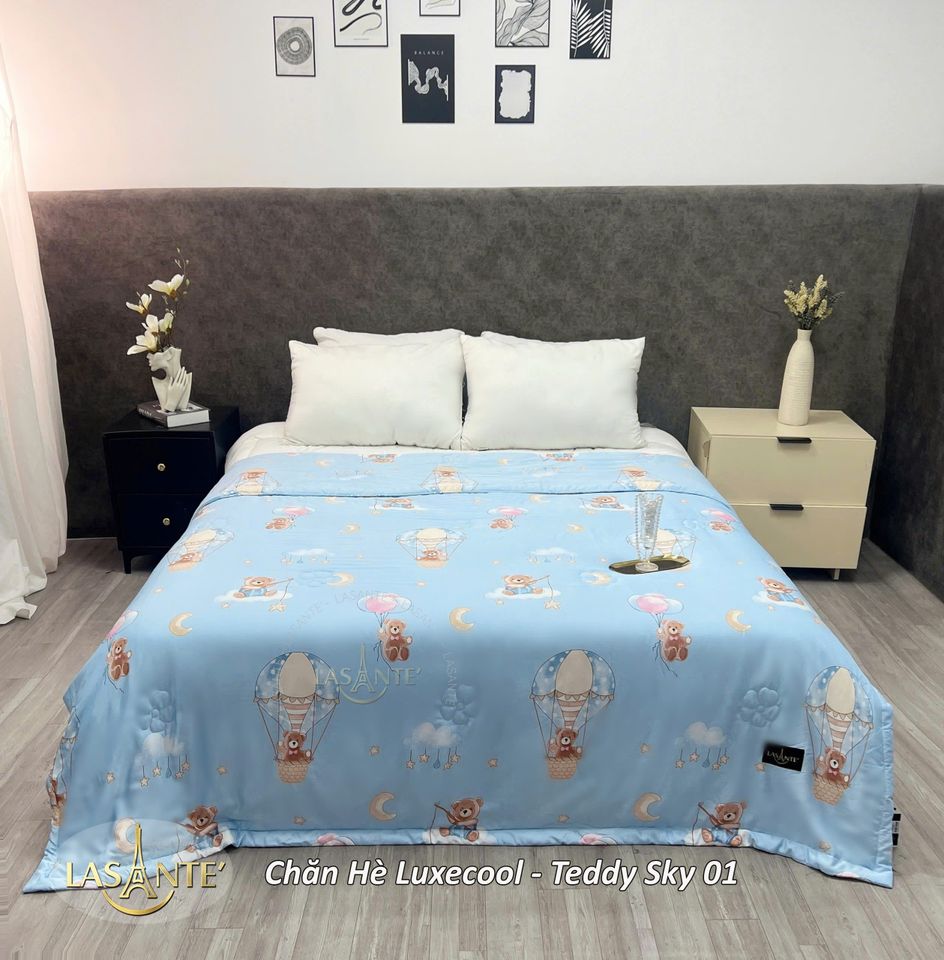 Chăn Hè Thu Lạnh Luxe Cool Lasante - Chăn Mát Mẻ Cao Cấp, Họa Tiết Đẹp, Giúp Ngủ Ngon, Thoáng Khí Cho Mùa Hè